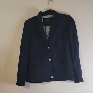 J. Crew Dark Blue Blazer with Gold Buttons